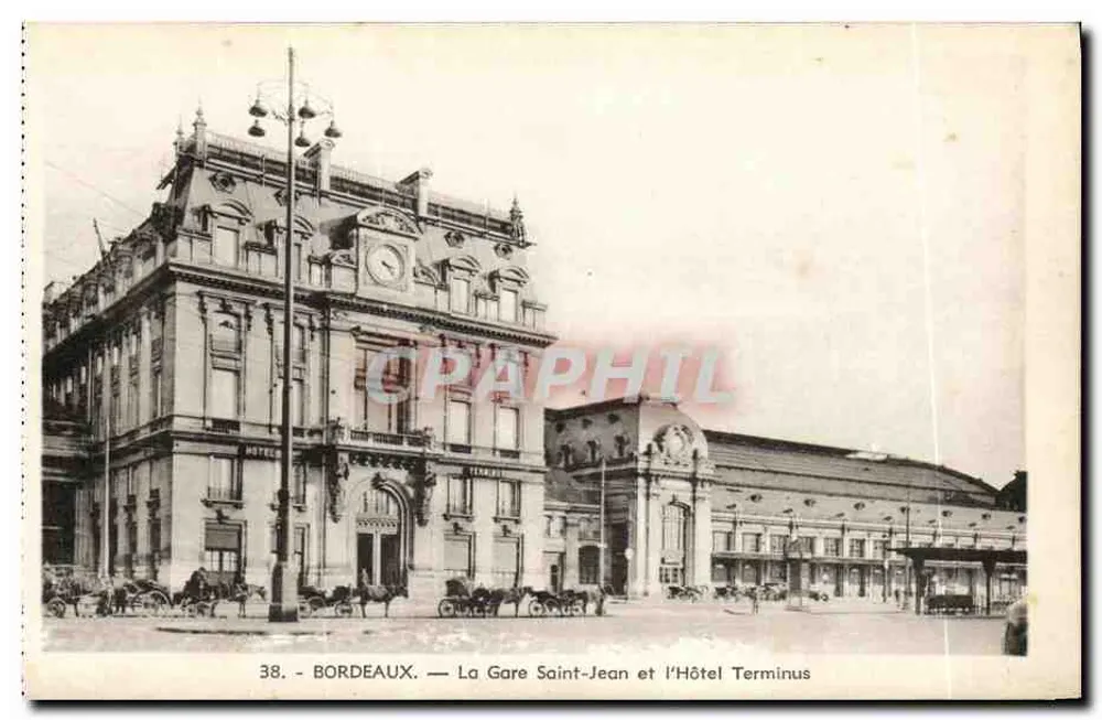Bordeaux — La Gare Saint-Jean et l'Hôtel Terminus - Vorderseite