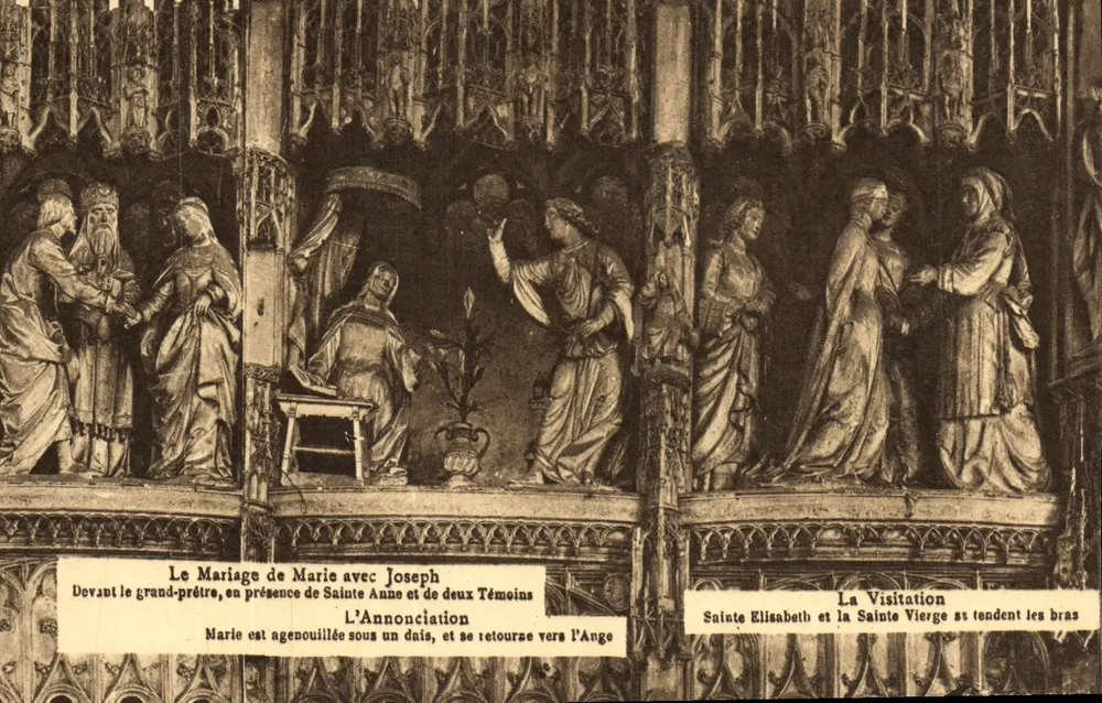 Religiöse Szenen — Geschnitztes Panel - Vorderseite