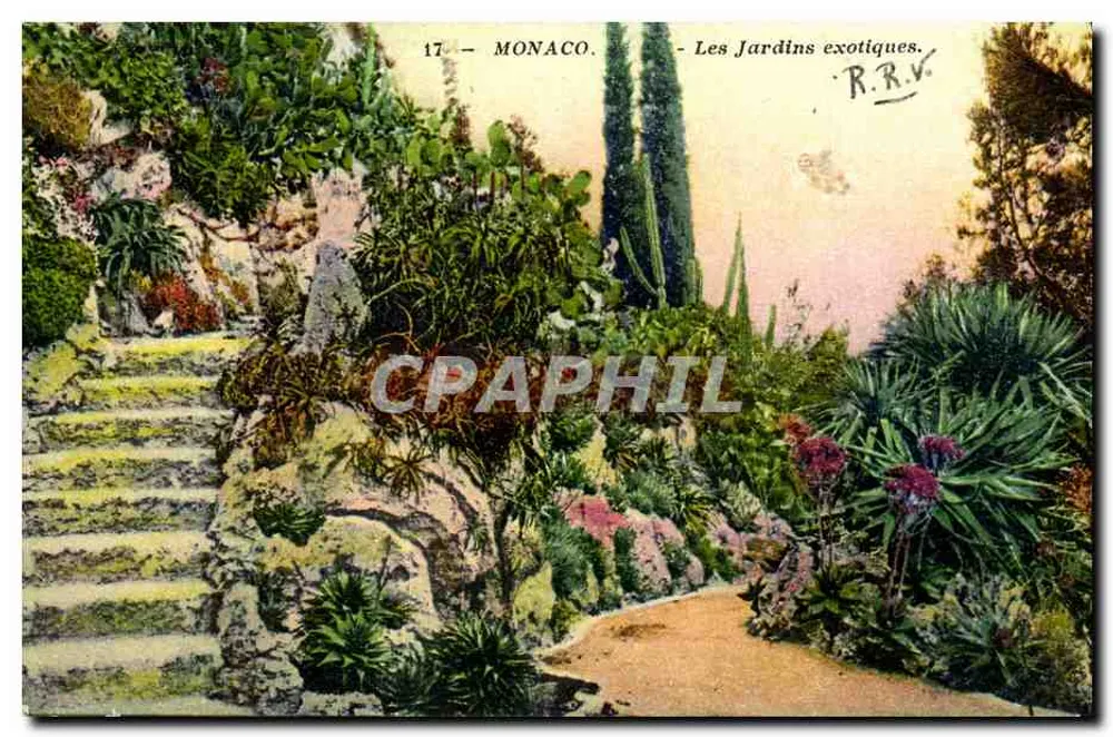 Mônaco — Os Jardins Exóticos — R.R.V. - Frente