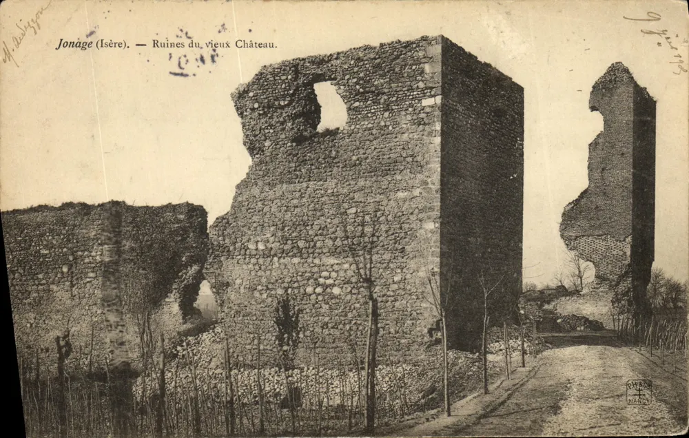 Jonage (Isère) — Ruïnes van het oude Kasteel — NANOV - Voorkant