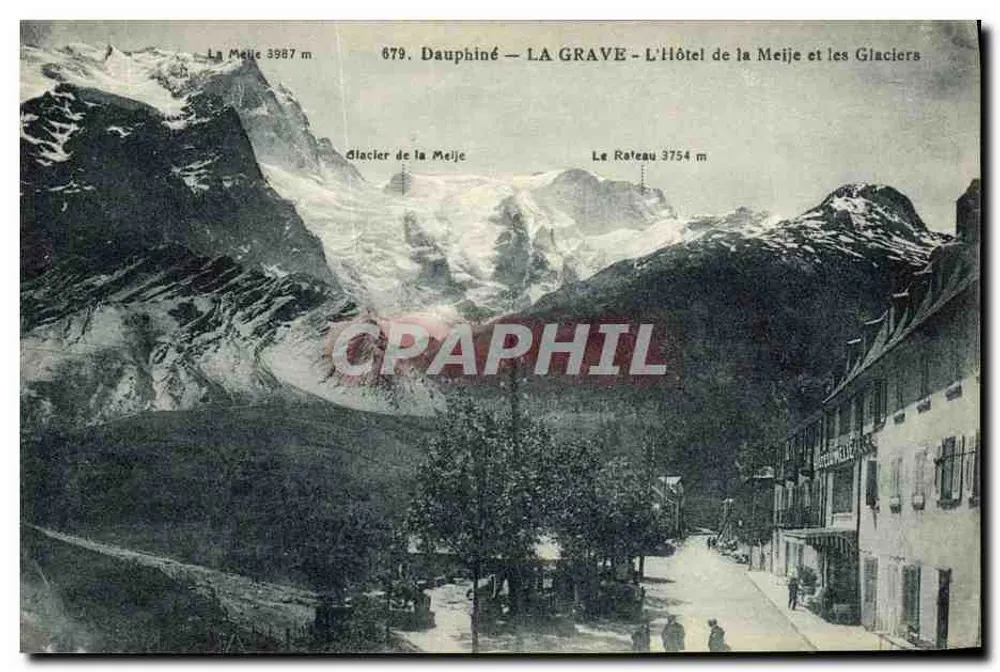 La Grave — Das Hotel de la Meije und die Gletscher — Dauphiné - Vorderseite