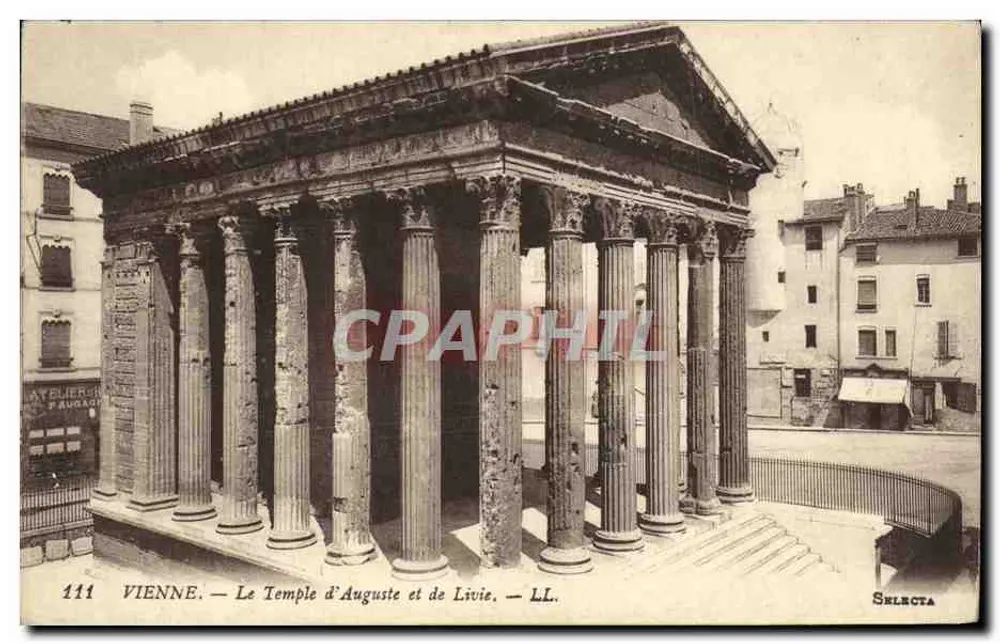 Viena — O Templo de Augusto e Lívio — Selrota, n° 111 - Frente