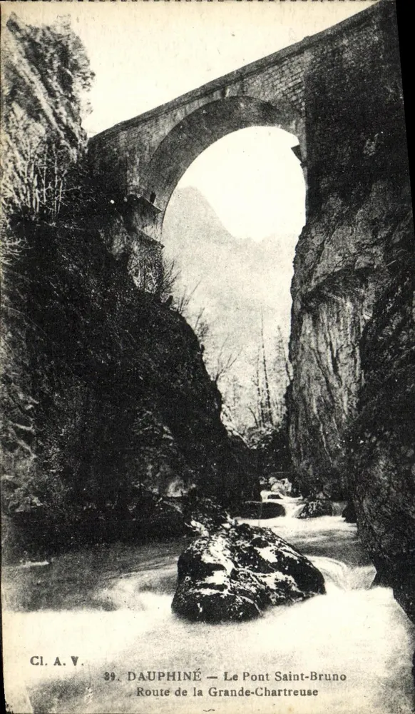 Dauphiné — Le Pont Saint-Bruno — Route de la Grande-Chartreuse — CI.A.V. Nr. 39 - Vorderseite