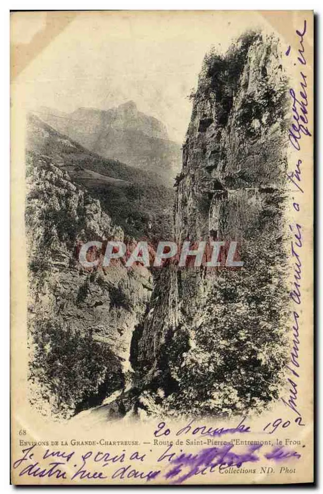 Umgebung der Grande-Chartreuse — Route de Saint-Pierre-d'Entremont, le Frou — Collections ND. Phot - Vorderseite