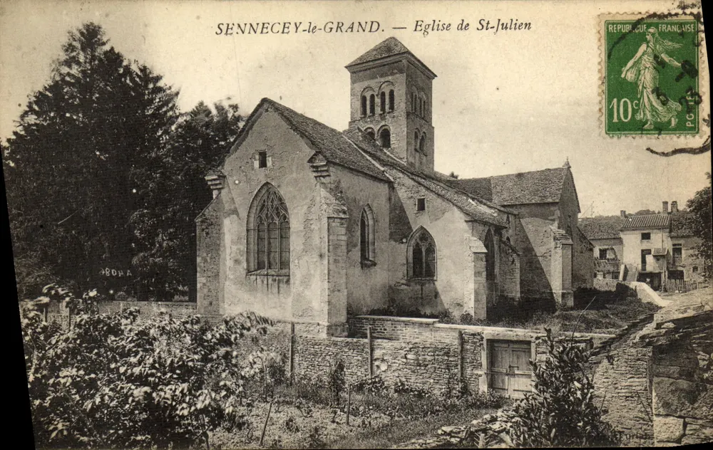 Sennecy-le-Grand — Kirche St-Julien — Imp. Bourgeois Frères, Chalon-sur-Saône - Vorderseite