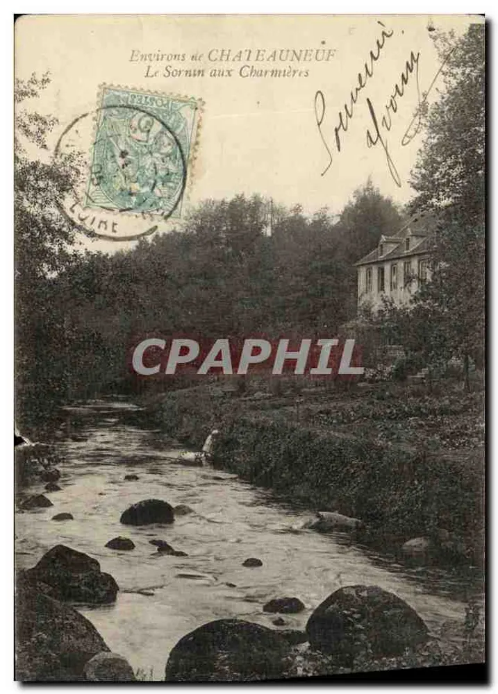 Le Sornin aux Charmières — vue de la rivière et d'une maison — éditeur non visible - Vorderseite