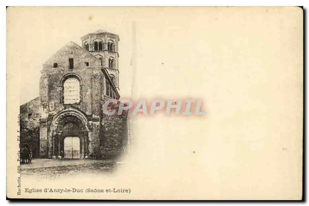 Igreja de Anzy-le-Duc (Saône-et-Loire) — Hachette, editor Paris — n° de série 81 - Frente