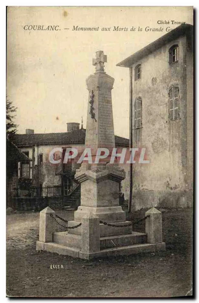 Coubland — Gedenkstein für die Toten des Großen Krieges — Cliché Troncy - Vorderseite