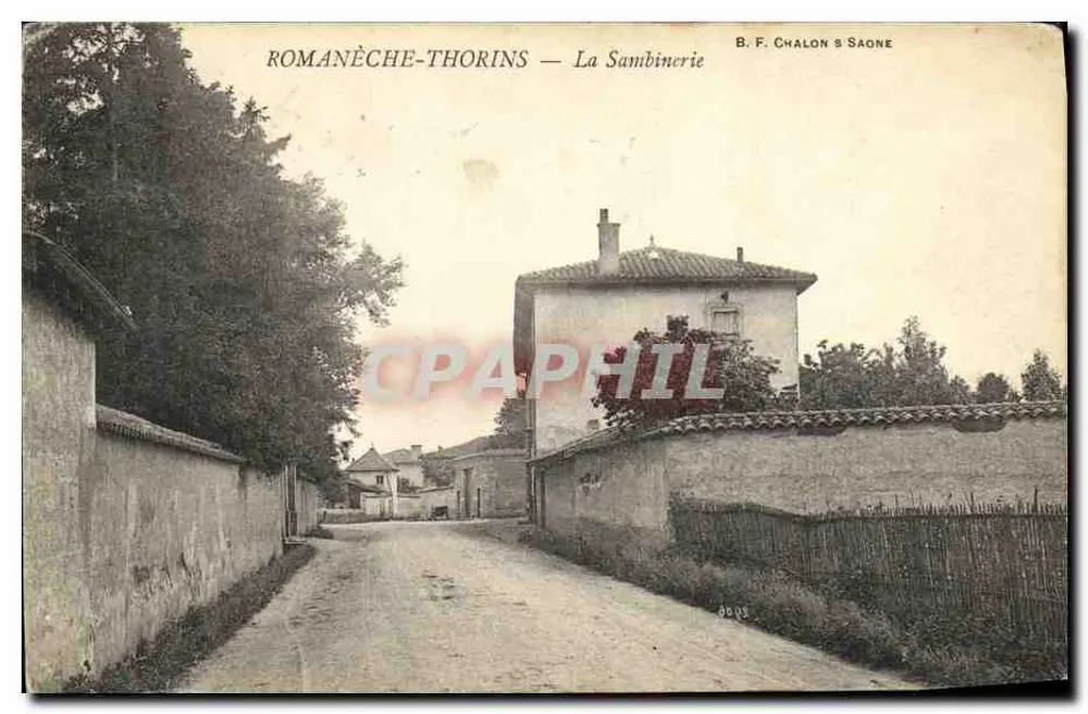 Romanèche-Thorins — A Sambinerie — B. F. Chalon & Saône - Frente