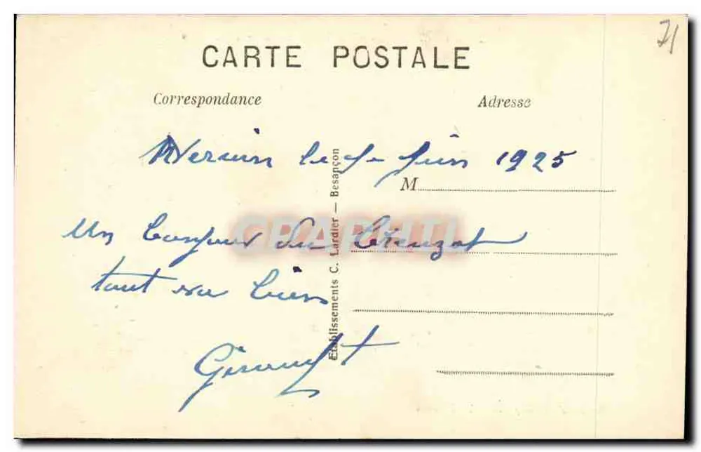 Le Creusot (Saône-et-Loire) — Hotel-Dieu — M. Gaucher, imp.édit. Le Creusot - Verso