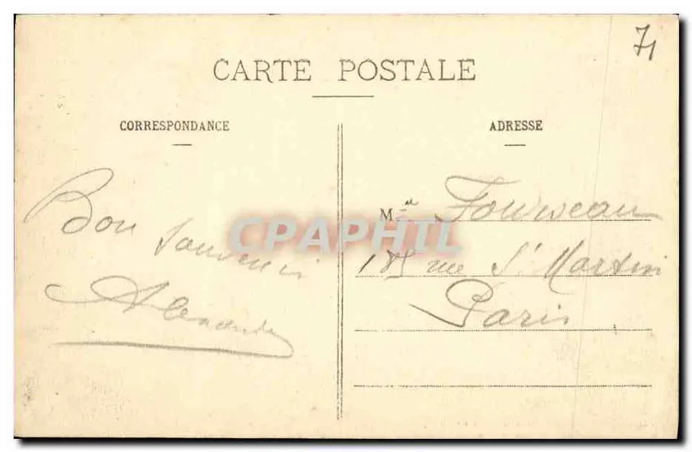 Le Creusot - Straße von Epinac — Verlag Saroche, n°150 - Rückseite