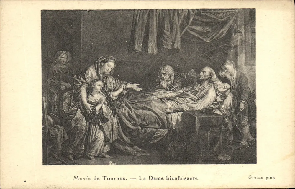 Museu de Tournus — A Dama Benéfica — Greuze pinx - Frente