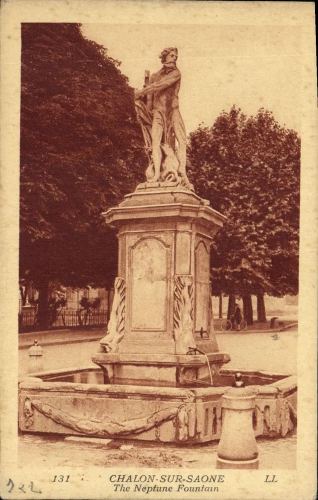 Chalon-sur-Saône — A Fonte de Netuno — LL, n°131 - Frente