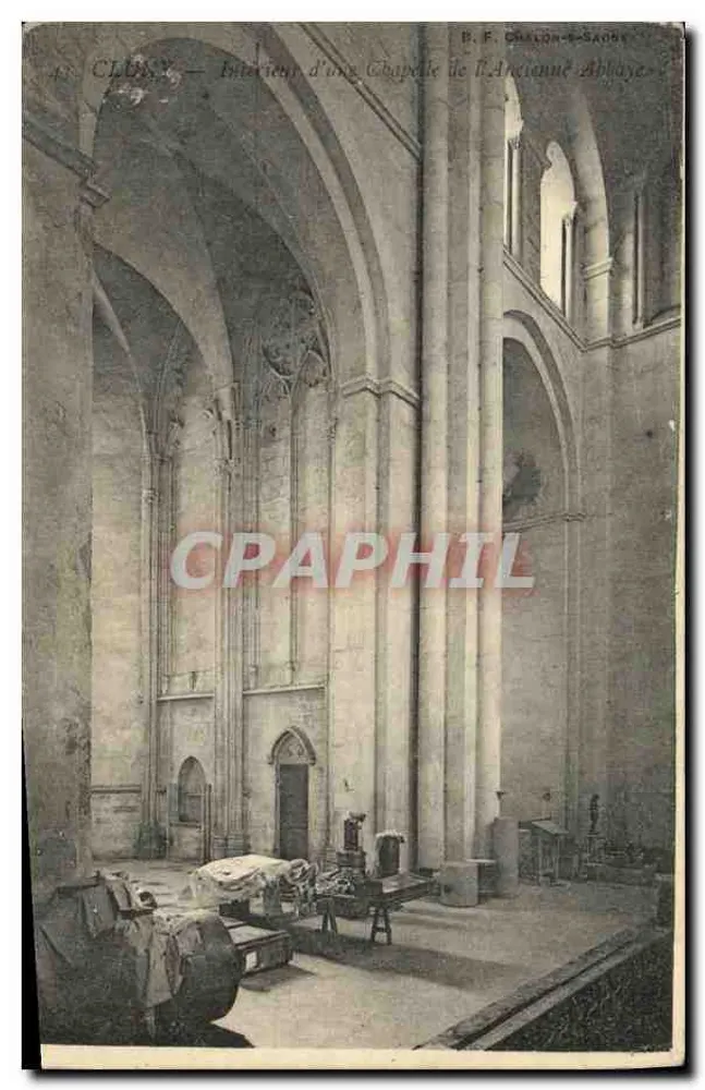Cluny — Innenansicht einer Kapelle der ehemaligen Abtei — B. F. Chalon-sur-Saône - Vorderseite