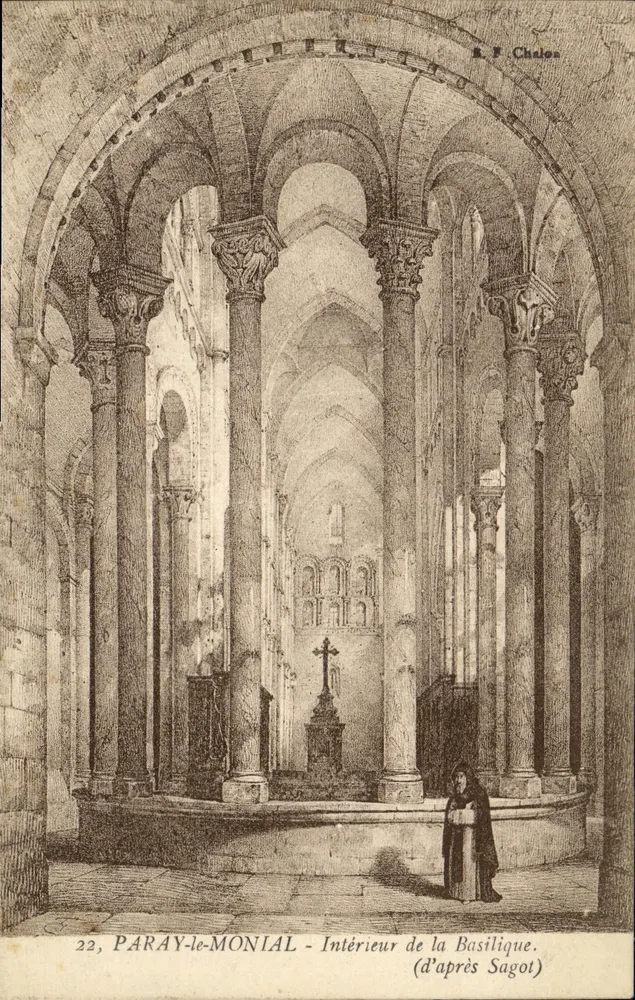 Paray-le-Monial — Innenraum der Basilika — S. F. Chalon (n°22) - Vorderseite