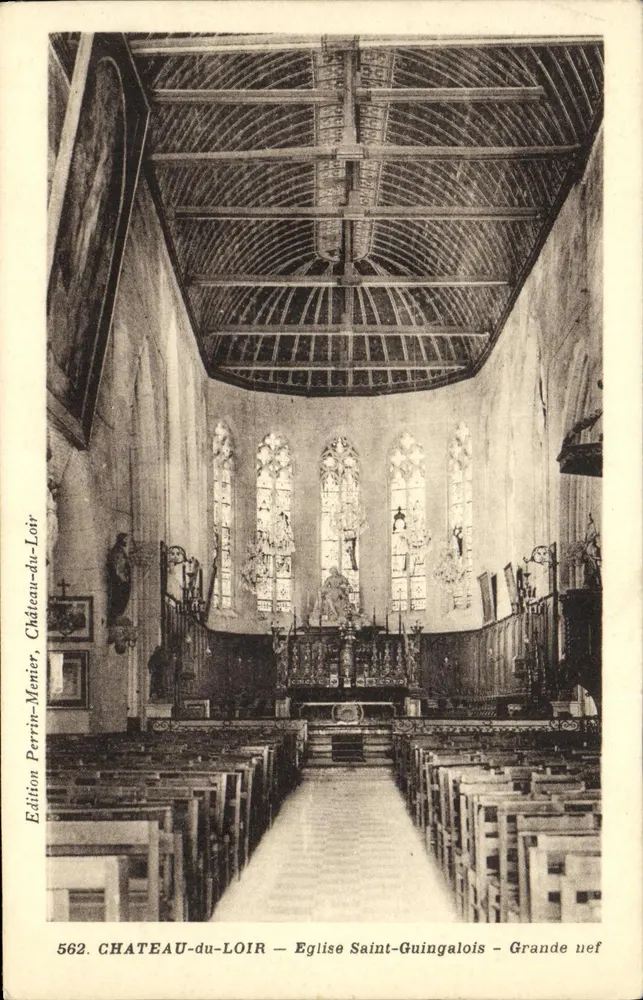 Kirche Saint-Guingalois — Kirchenschiff — Château-du-Loir - Vorderseite
