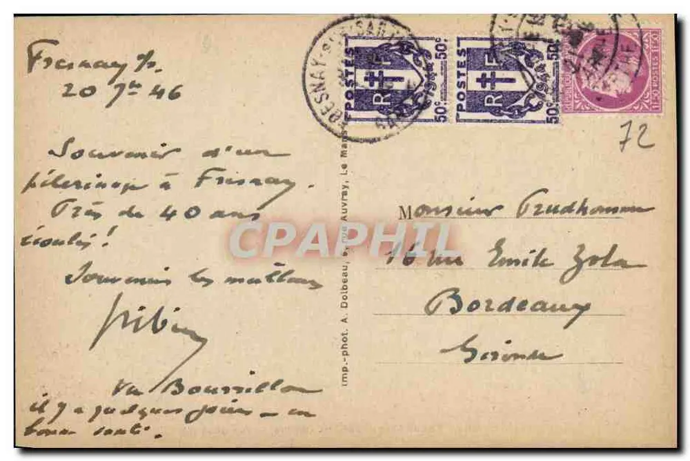 Fresnay-sur-Sarthe (Sarthe) — Allgemeiner Blick — 2817 - Rückseite