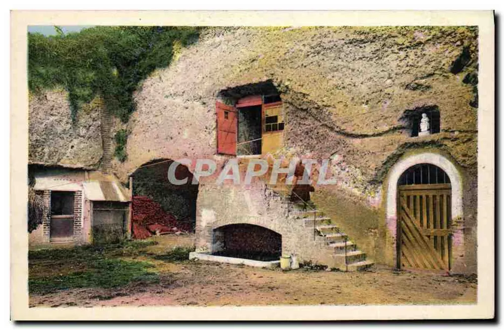 Château-du-Loir (Sarthe) — Wohnungen in der Felswand — Édit. Château-du-Loir - Vorderseite