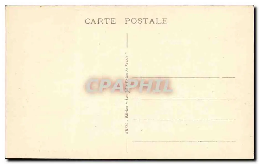 Chalé das Gorges do Fier — 1887 — APEM - Edição 'Les Jolis Coins de Savoie' - Verso