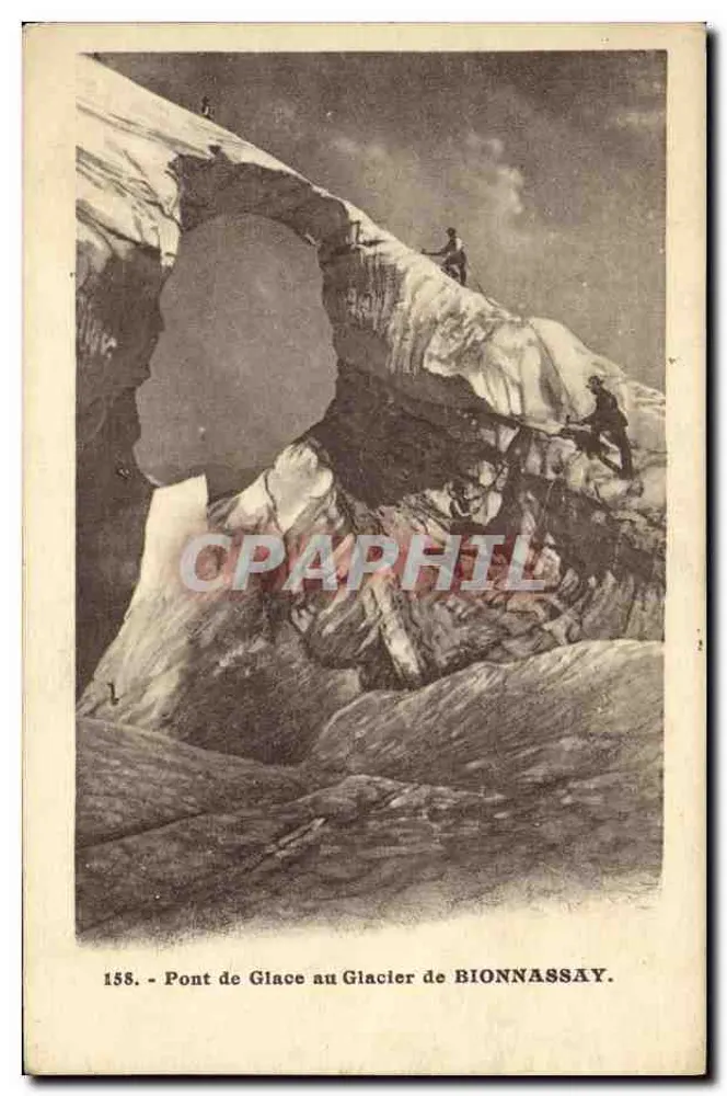 Eisbrücke am Bionnassay-Gletscher — L. Morand, Foto-Verlag (Haute-Savoie) — Nr. 155 - Vorderseite