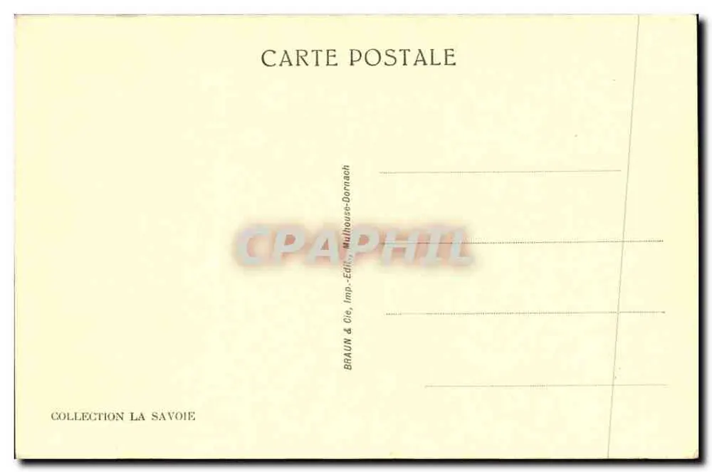 Lac du Bourget — Die Bahnstrecke und die Straße am See — Sammlung La Savoie, Verlag Braun & Cie - Rückseite