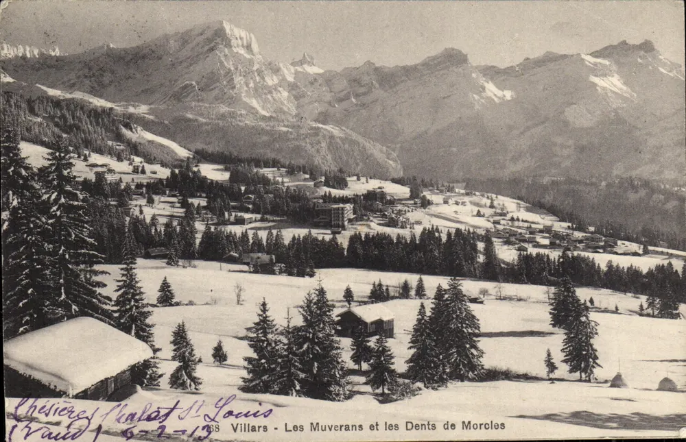 Villars - Les Muverans und die Dents de Morcles — Chésier, Valais, Schweiz - Vorderseite