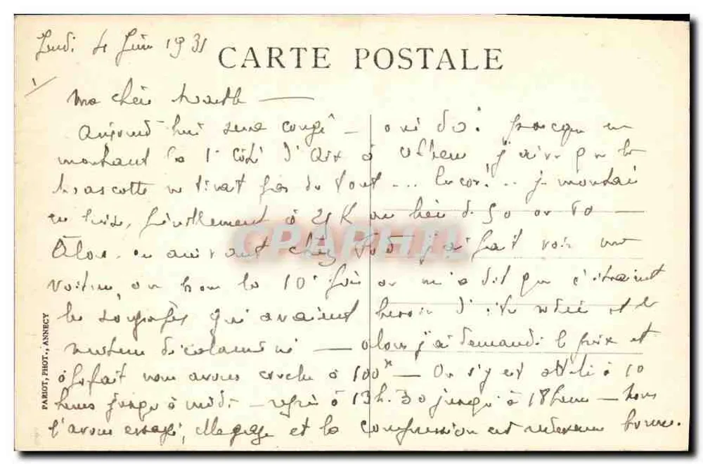 Savoye — Pittoreske Orte — Route des Aravis — Les Lacets — Im Hintergrund, Giettaz — n° 256 - Rückseite