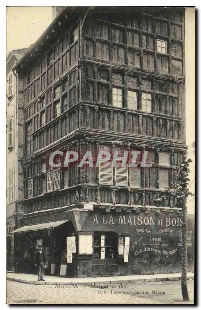 Mâcon — Casa de Madeira — Édit. Lemonon-Ducoté, Mâcon - Frente