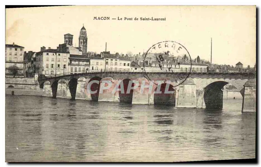 Macon — O Ponte de Saint-Laurent - Frente