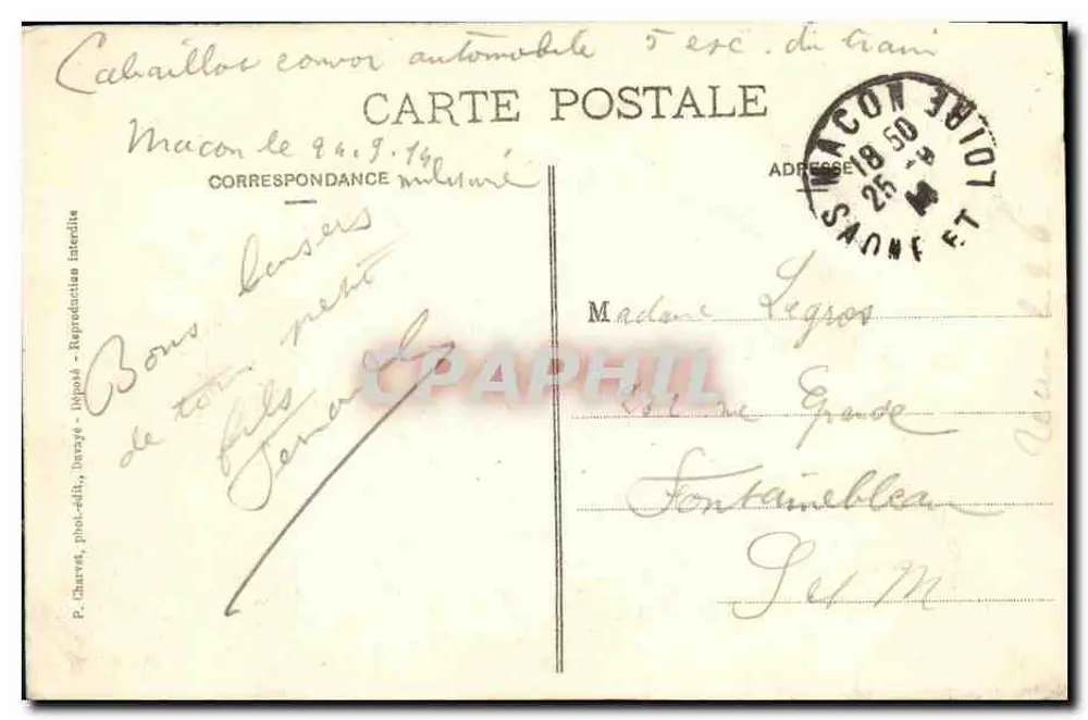 Mâcon - Igreja de São Vicente — editor P. Charvet, fot.édit. Deraÿe - Verso