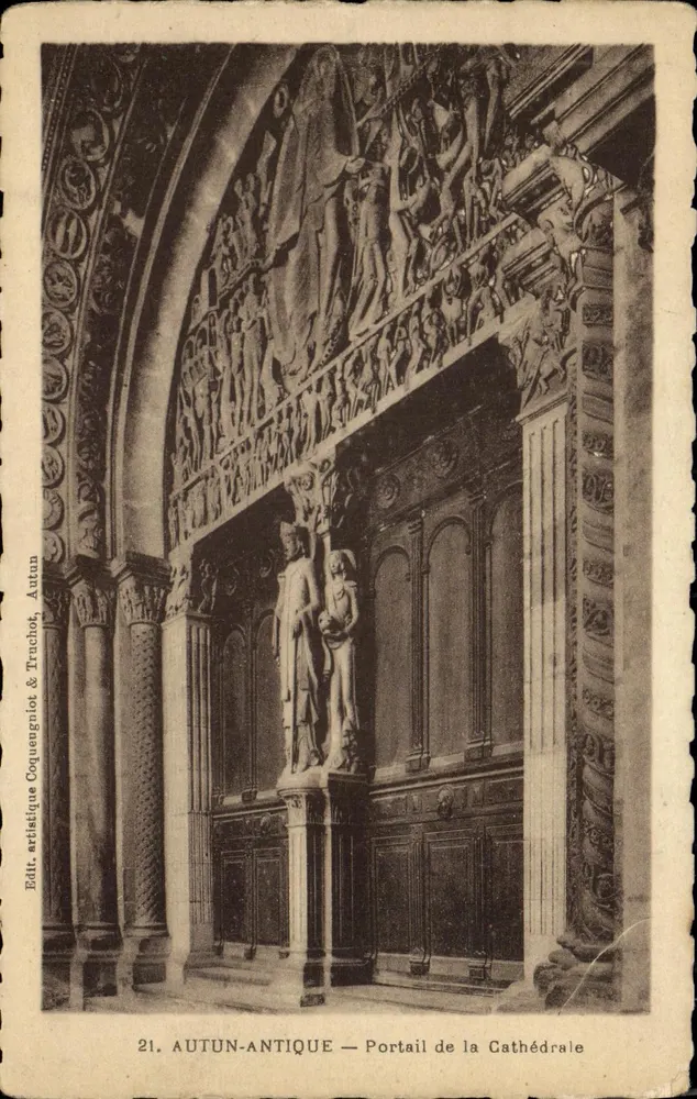 Autun-Antique — Portal der Kathedrale — Künstlerische Ausgabe Coquegniot & Truchot, Autun - Vorderseite