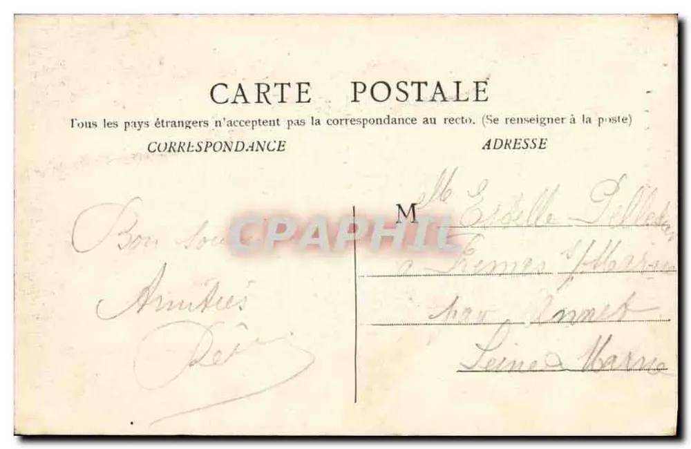 Chalon-sur-Saône — Colégio de Meninos — B.F. Chalon-sur-Saône - Verso