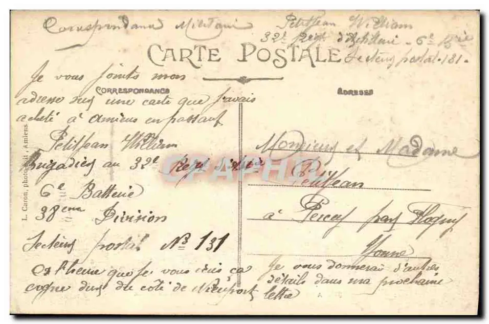 AMIENS — Vista geral, tirada do Château d'Eau — n° 376 - Verso