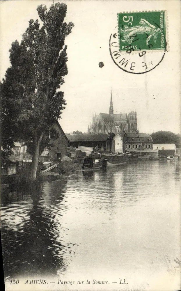 Amiens — Landschaft am Fluss Somme — LL. — Verlag LL, Nr. 150 - Vorderseite
