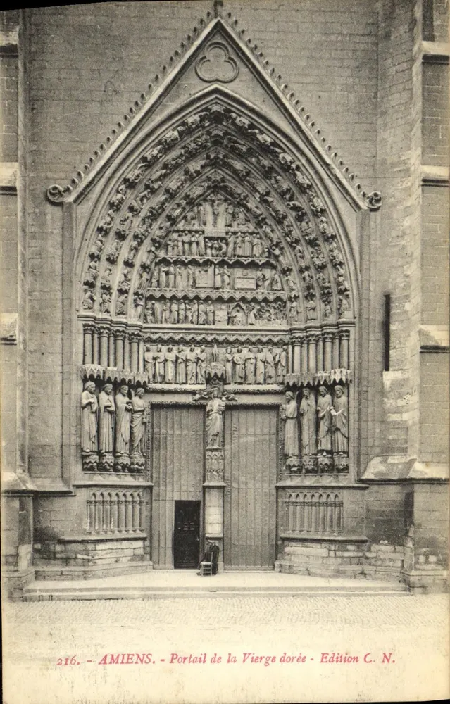 Amiens - Portal da Virgem Dourada - Edição C. N. n°216 - Frente
