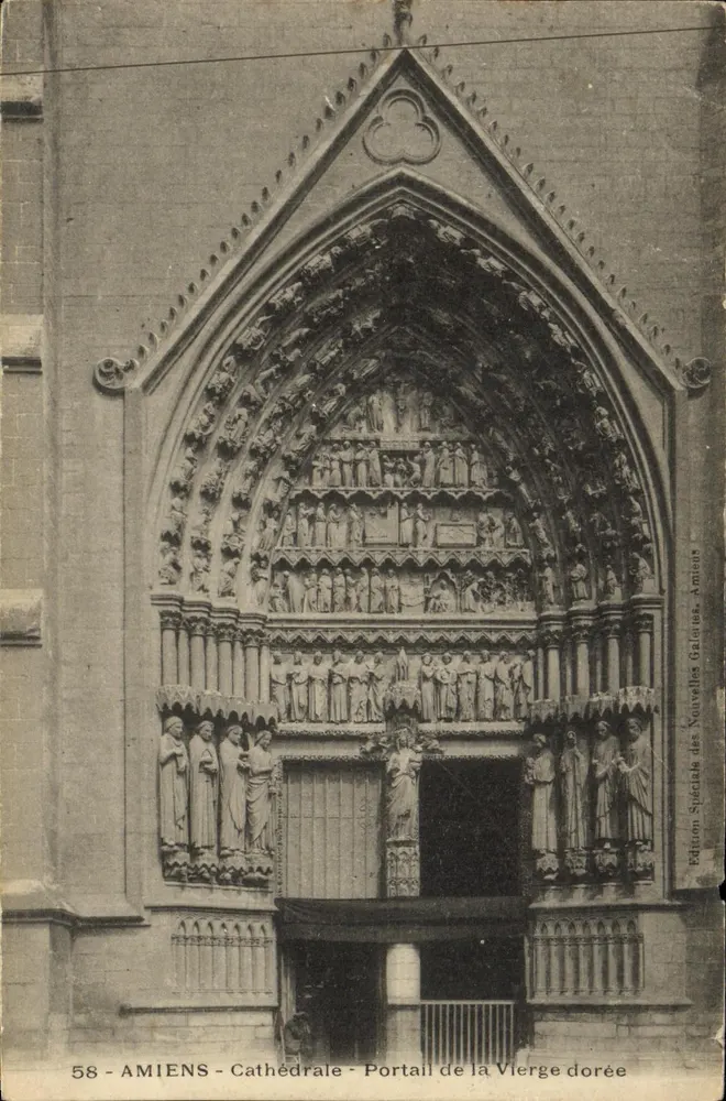 Amiens - Cathédrale - Portail de la Vierge dorée — Édition Spéciale des Nouvelles Galeries, Amiens, n° 58 - Vorderseite