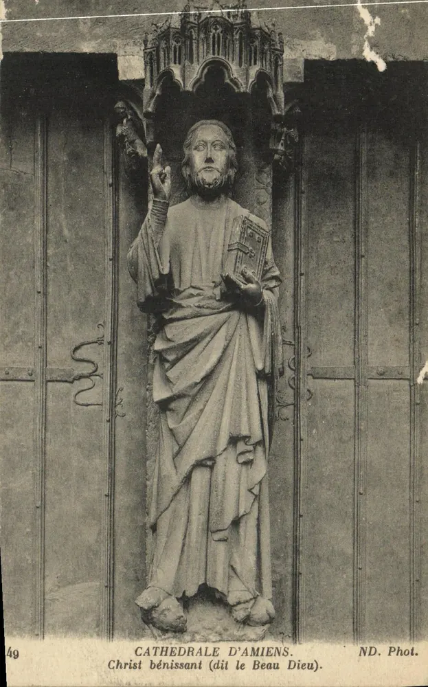 Kathedrale von Amiens — Christus segnend (genannt der Schöne Gott) — ND. Phot. - Vorderseite