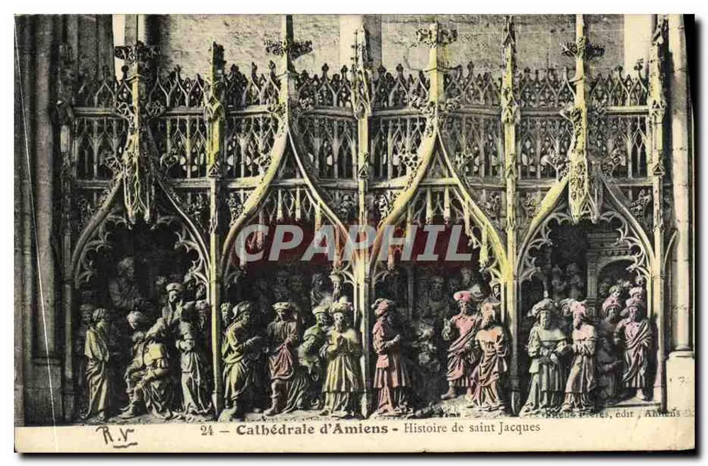 Catedral de Amiens - História de São Jacó — Roger Pieres, editor. Amiens, n°24 - Frente
