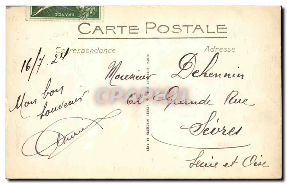 MERS-LES-BAINS — A Praia com Maré Baixa — LL, n°107 - Verso