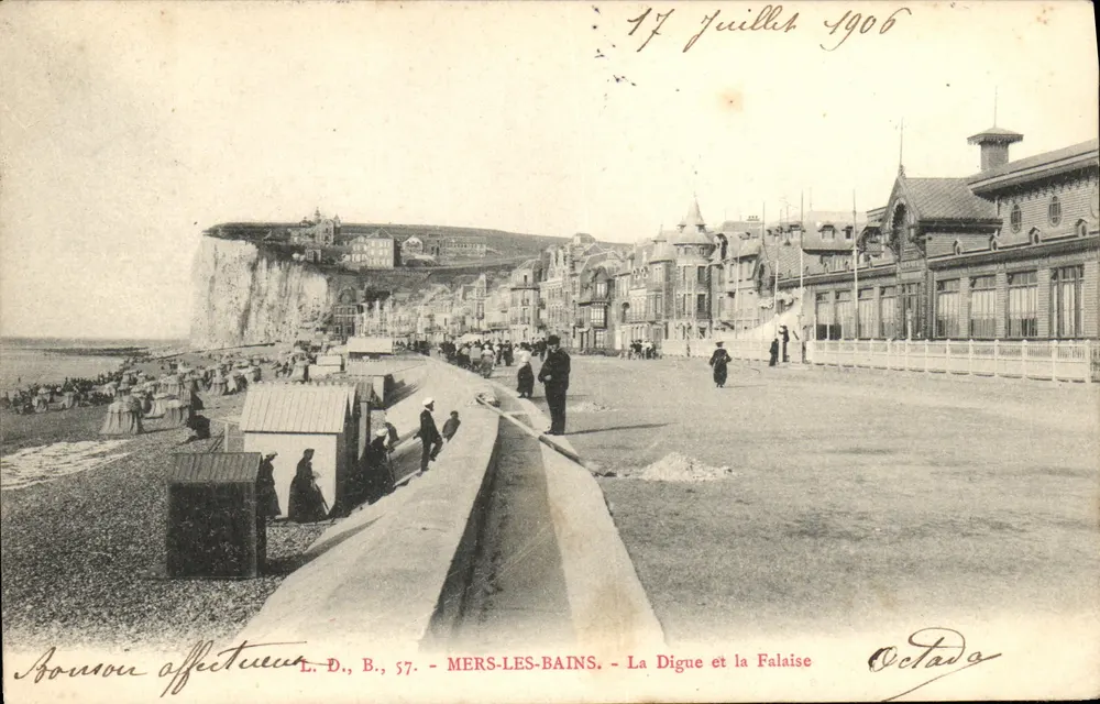 Mers-les-Bains — Die Mole und der Kliff — Octada, n° 57 - Vorderseite