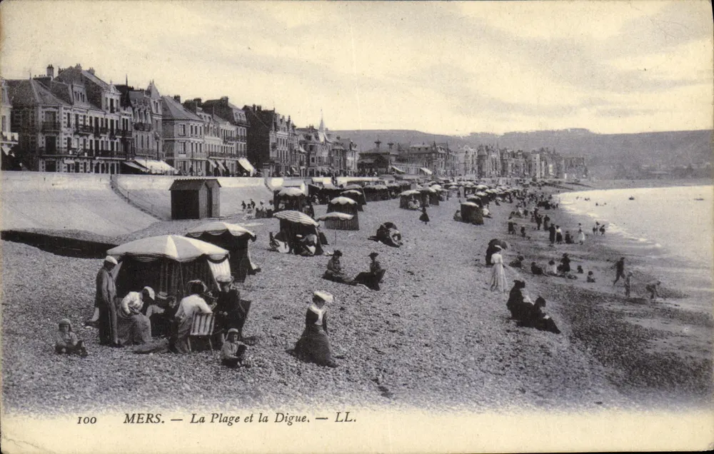 Mers — A Praia e a Dique — LL. — n°100 - Frente