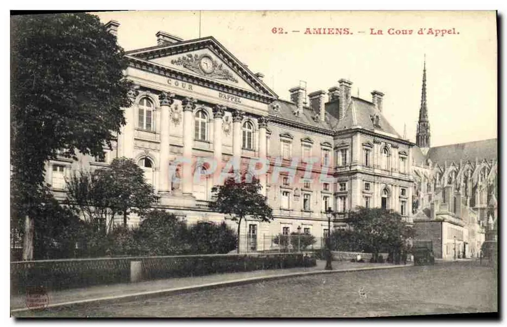 Amiens — A Corte de Apelação — Editor: G. Viala, n° 62 - Frente