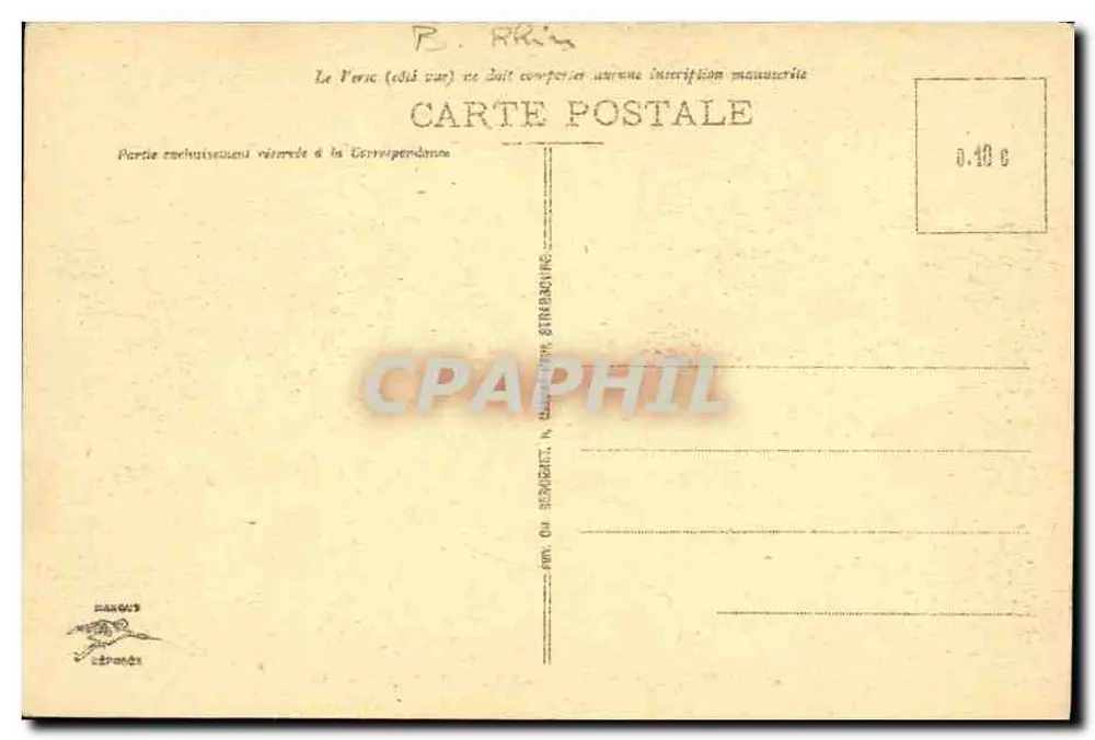 Straßburg - Rue du Bain-aux-Plantes — Verlag Dangue, n° 422 - Rückseite