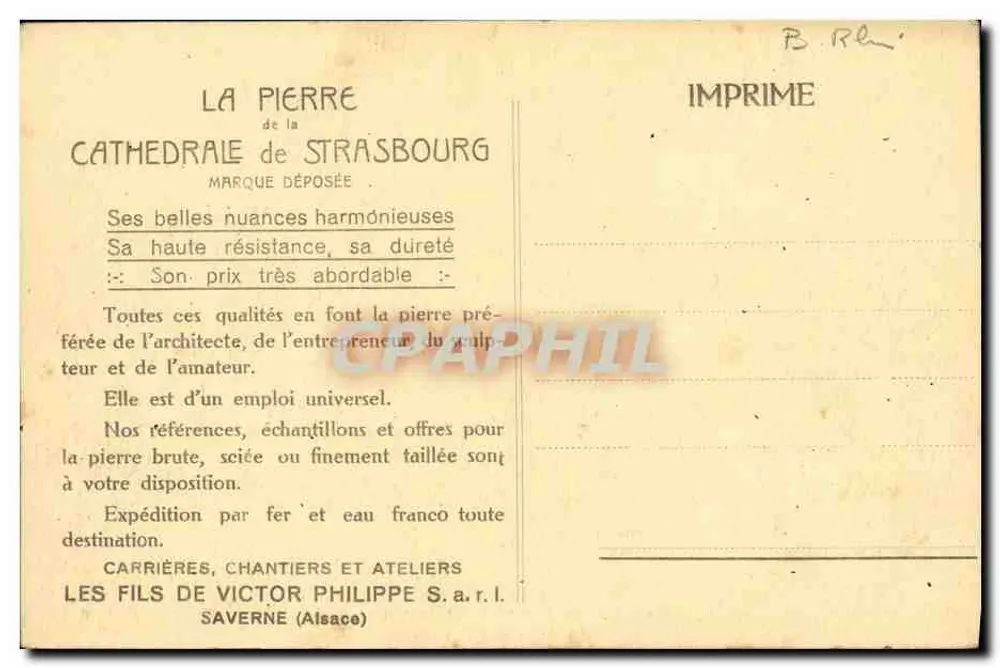Estrasburgo - A Biblioteca da Universidade - Execução em gesso branco - Verso