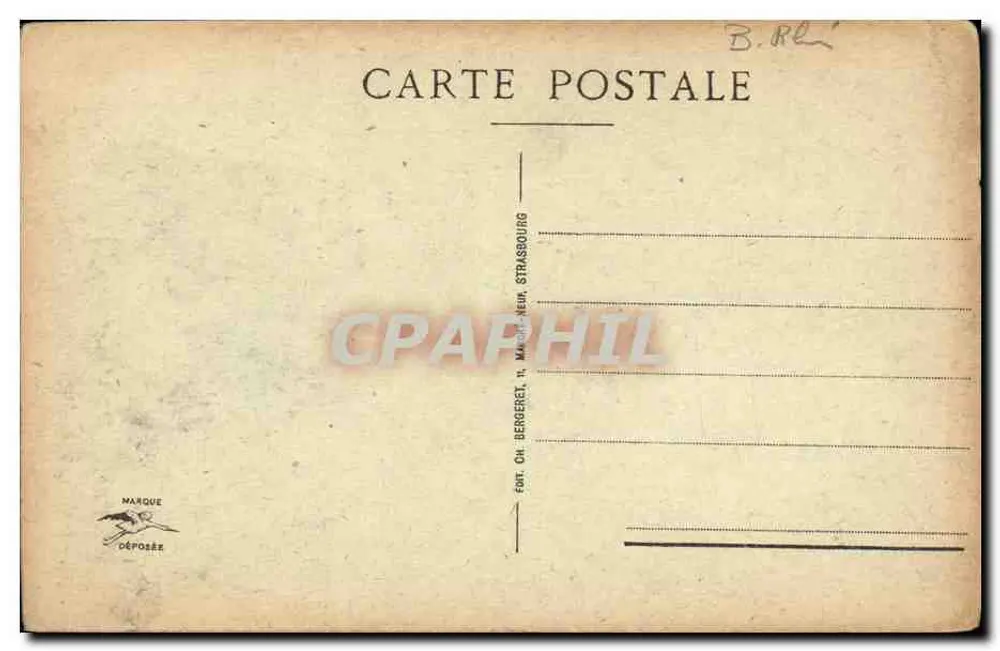 Cathédrale de STRASBOURG — L'Horloge Astronomique — Éditeur : MARQUE DÉPOSÉE - Verso