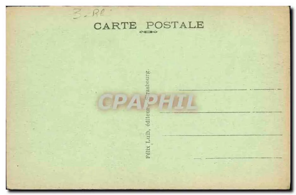 Tarjeta postal antigua Strasburgo — Petite France — Félix Luib, editor Strasburgo, n°20 - Reverso