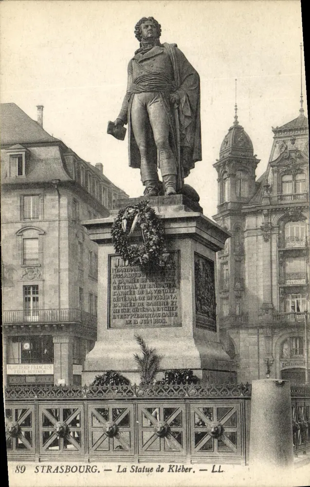 Estrasburgo — Estátua de Kléber — Editor LL, n° 89 - Frente