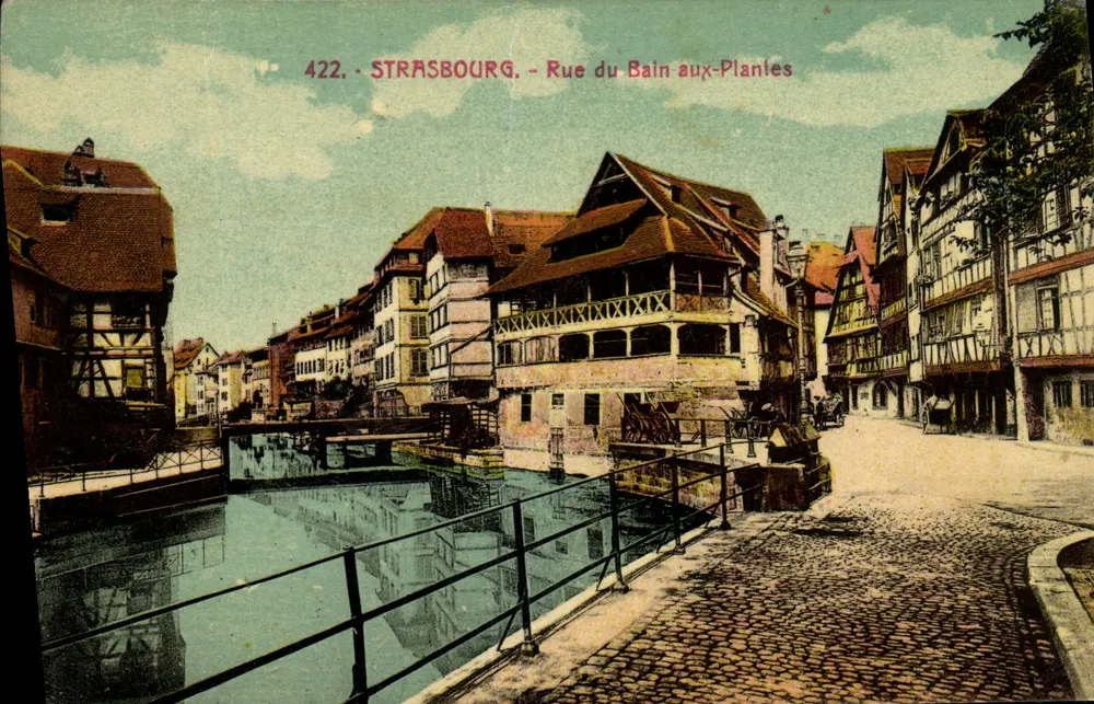 Straßburg - Rue du Bain aux-Plantes — Verlag 'La Cigogne', Nr. 422 - Vorderseite