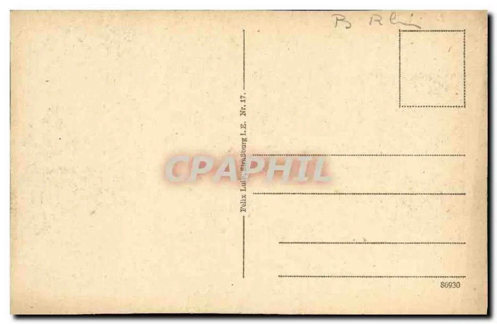 Strasbourg i.E. — Stare domki przy Münster — Felix Lüth, Strasbourg i.E., N° 17 - Rewers