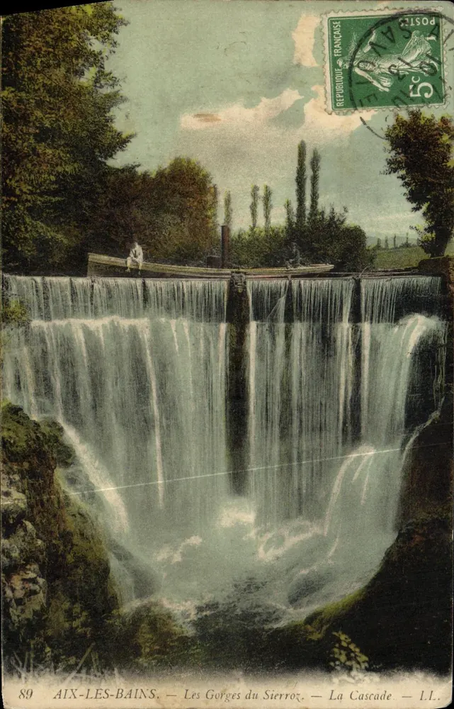Aix-les-Bains — As Gorges do Sierraz — A Cascata — I.L. - Frente